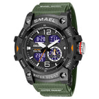 SMAEL 8007 Men’s Transparent Fashion Watch — 50-metre water resistance, LED backlight, alarm, chronograph, stopwatch