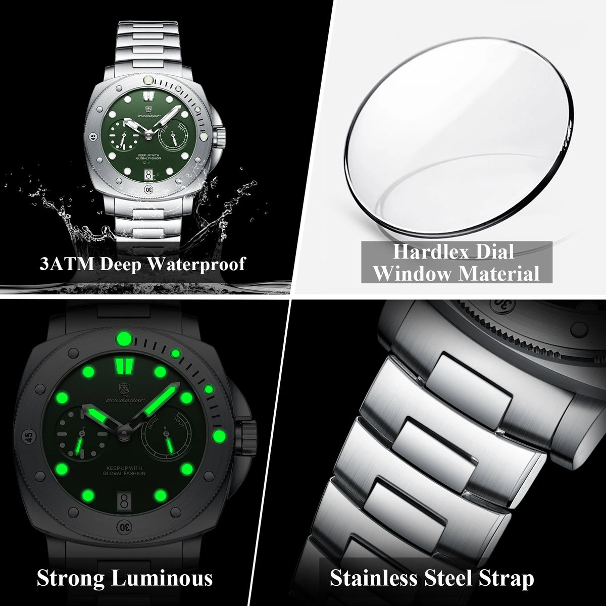 Men's Stainless Steel Quartz Watch