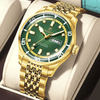 Men's Stainless Steel Watch with Week Display