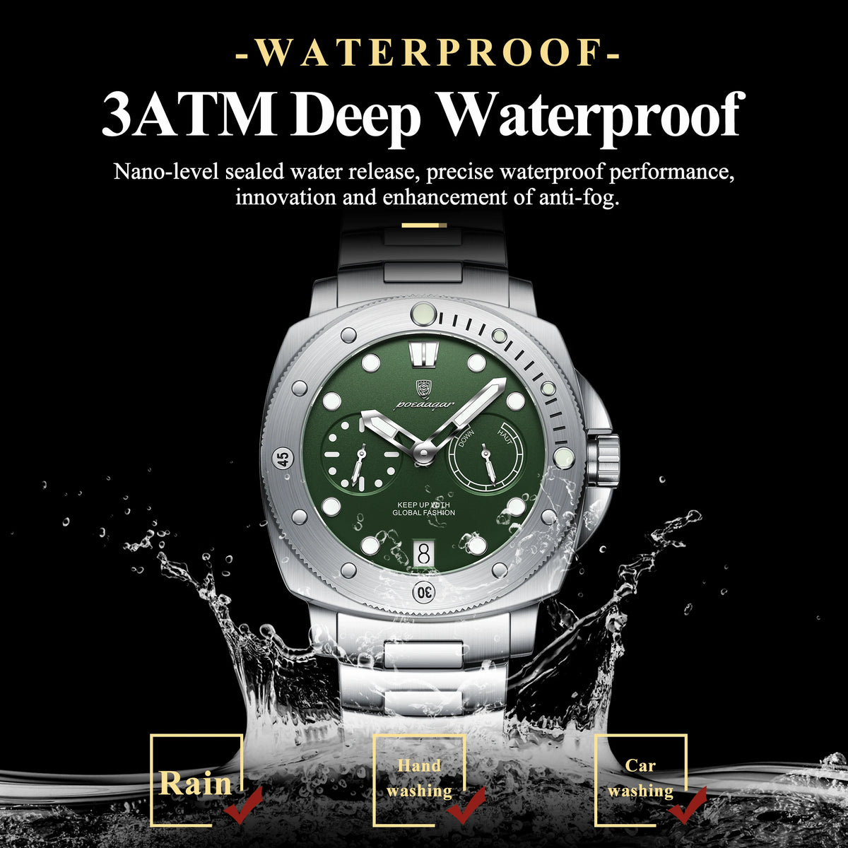 Men's Stainless Steel Quartz Watch