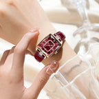 Women's Rectangle Leather Watch