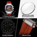 POEDAGAR Luxury Watch For Men Calendar Luminous Waterproof Man Clock Male Chronograph Silicone Sports Men's Quartz Watches Reloj
