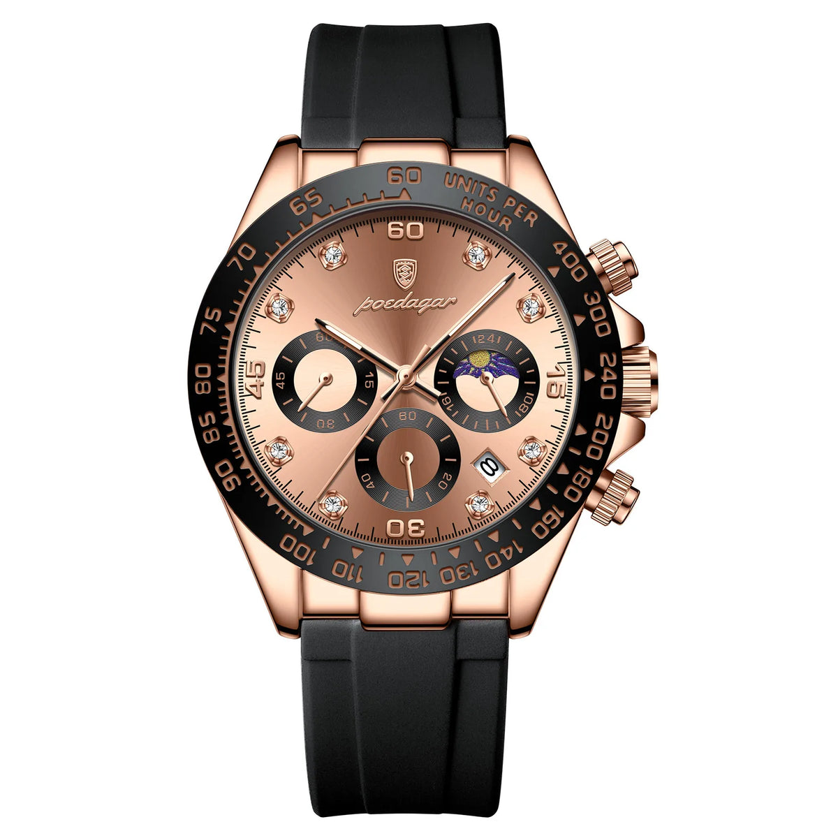 Men's Chronograph Watch, Bamboo Strap