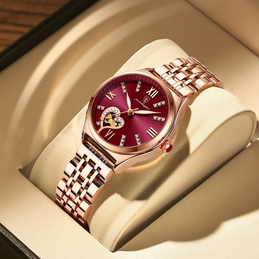 Women's Stainless Steel Watch, Roman Numeral Dial