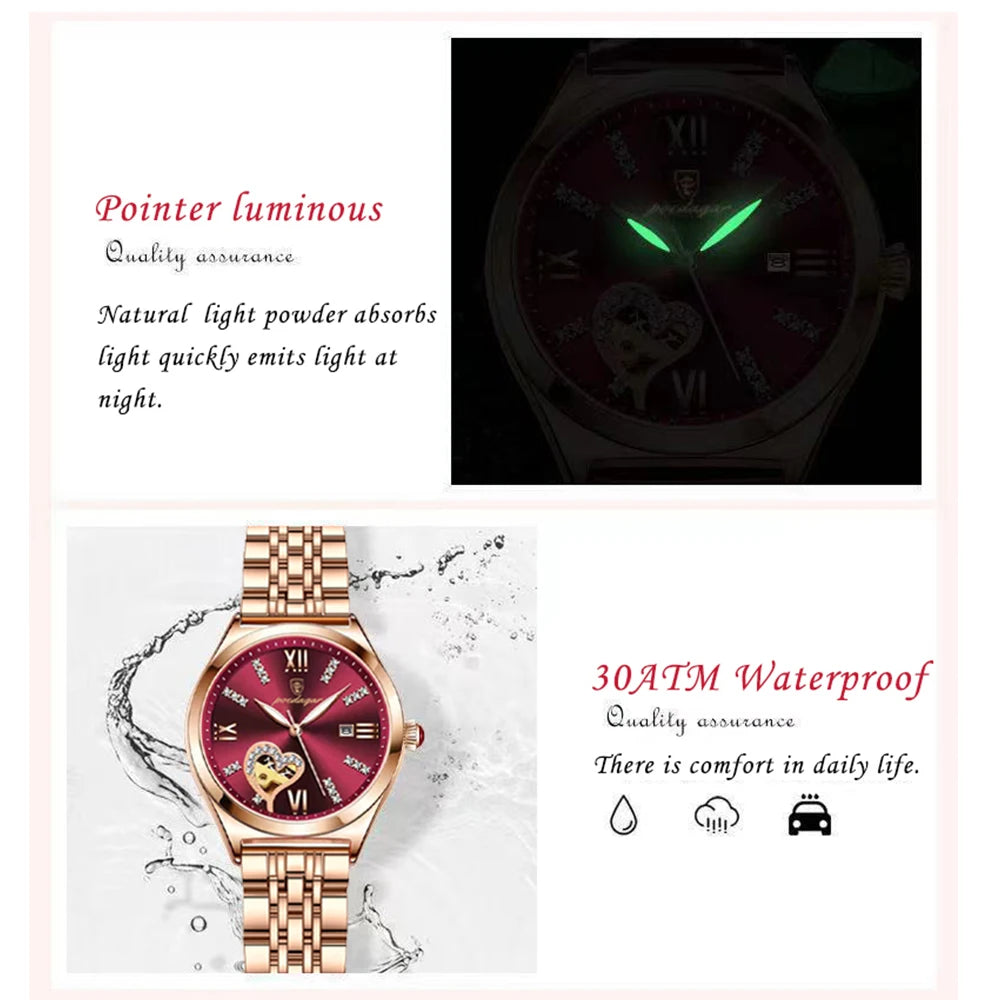 Women's Stainless Steel Watch, Roman Numeral Dial
