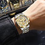 POEDAGAR Luxury Watch For Men Original Waterproof Luminous Date Man Clock Chronograph Stainless Steel Quartz Men's Watches Reloj