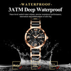 Women's Stainless Steel Watch with Week Display