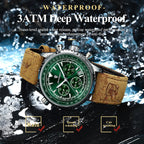 POEDAGAR Top Luxury Man Wristwatch Sport Fashion Leather Quartz Watch For Men Chronograph Date Waterproof Luminous Men's Watches