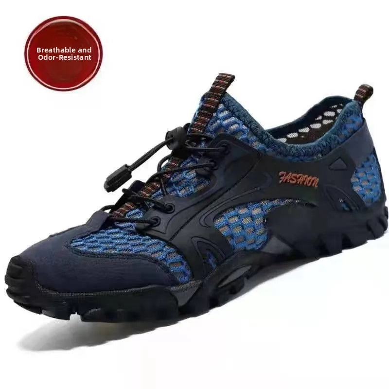 Men's Summer Sports Outdoor Casual Mesh Shoes Breathable Hiking Shoes Soft Bottom Sandals Fashionable And Comfortable