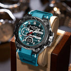 SMAEL Brand Sport Watches 50M Wateproof Dual Time Display Watches LED 8029 Stopwatches Alarm Multifunctional Men's Wristwatches