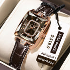 Women's Rectangle Leather Watch