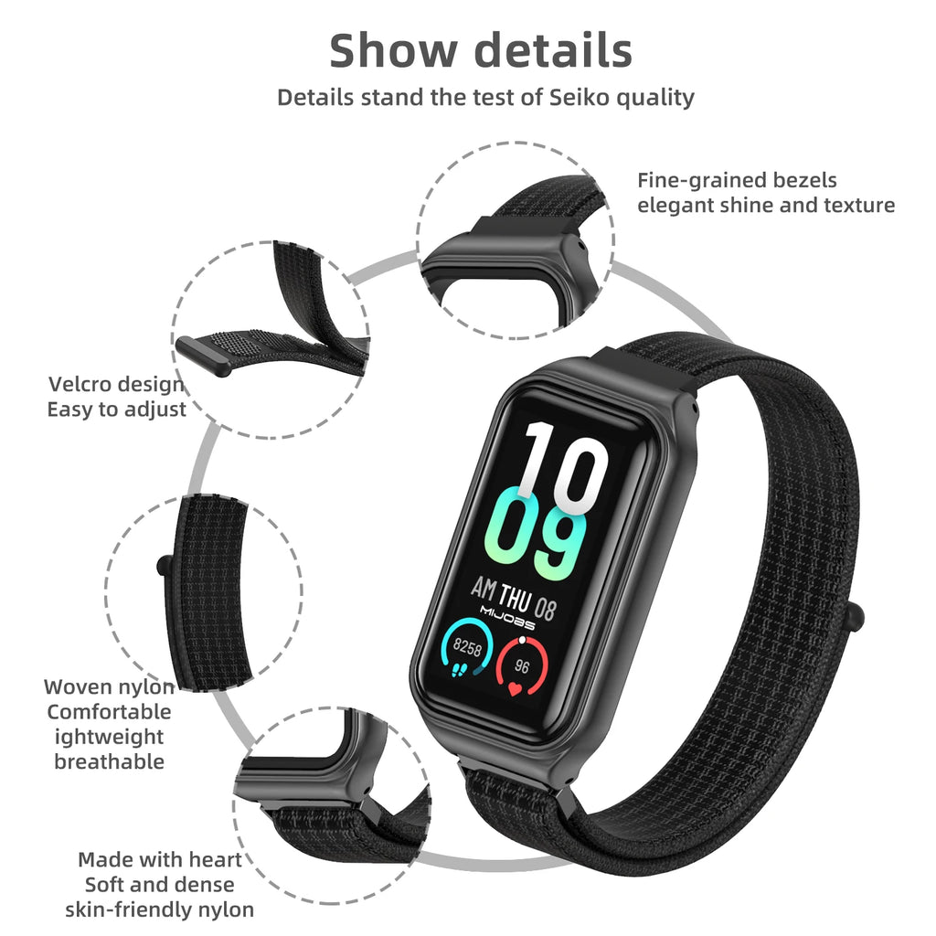 Band Strap For Amazfit Band 7 Nylon Loop Wristband For Amazfit Band 7 Bracelet Global Version Correa