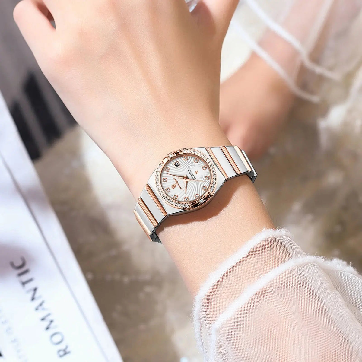 Women's Stainless Steel Watch, Complete Calendar