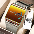 Men's Rectangle Stainless Steel Watch