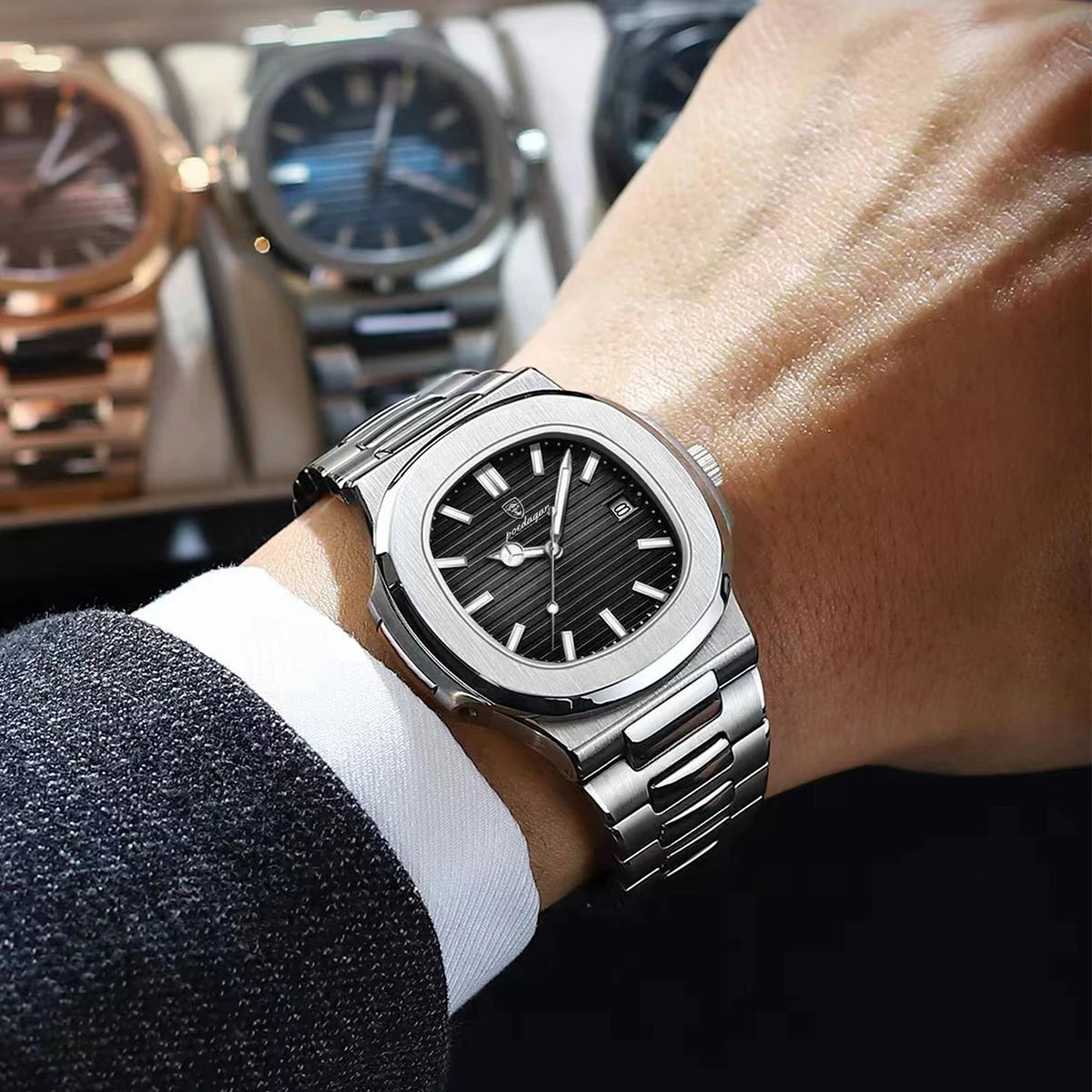 Men's Square Dial Dress Watch
