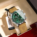 POEDAGAR Top Luxury Man Wristwatch Sport Fashion Leather Quartz Watch For Men Chronograph Date Waterproof Luminous Men's Watches