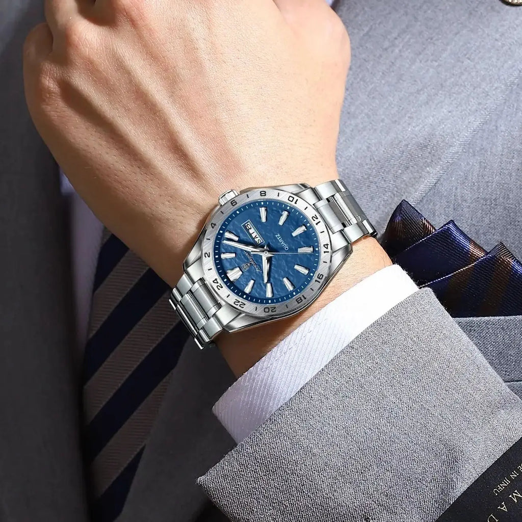 POEDAGAR Sport Luxury Man Wristwatch High Quality Waterproof Luminous Watch For Men Fashion Date Week Quartz Men's Watches Reloj
