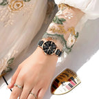 Women's Stainless Steel Watch with Week Display