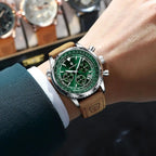 POEDAGAR Top Luxury Man Wristwatch Sport Fashion Leather Quartz Watch For Men Chronograph Date Waterproof Luminous Men's Watches