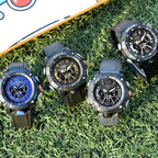 Sport Watches Waterproof SMAEL Male Clock Digital LED Display Quartz Analog Stopwatch Fashion Green Orange Clock 8058 Men Watch
