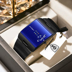 Men's Rectangle Stainless Steel Watch