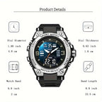 Men's Digital Sports Watch Alarm Clock, Timing, Date Function, Alloy Case - Perfect for Outdoor Activities