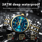 POEDAGAR Luxury Watch for Man Elegant Date Week Waterproof Luminous Men Watch Quartz Stainless Steel Sports Men's Watches reloj