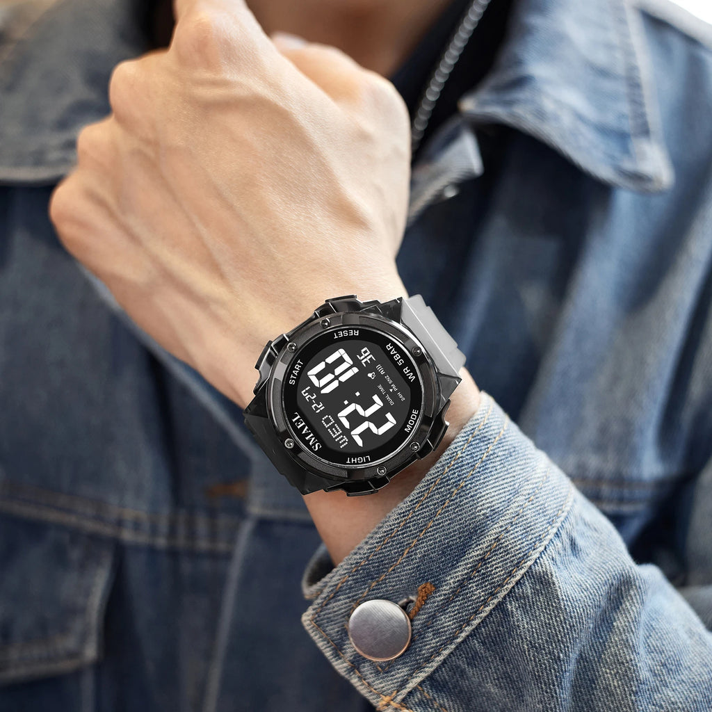 SMAEL Digital Watches LED 50m Waterproof Sport Watch 8112 Alarm Clock Digital Watch Military Army Stopwatch Men's Wristwatches