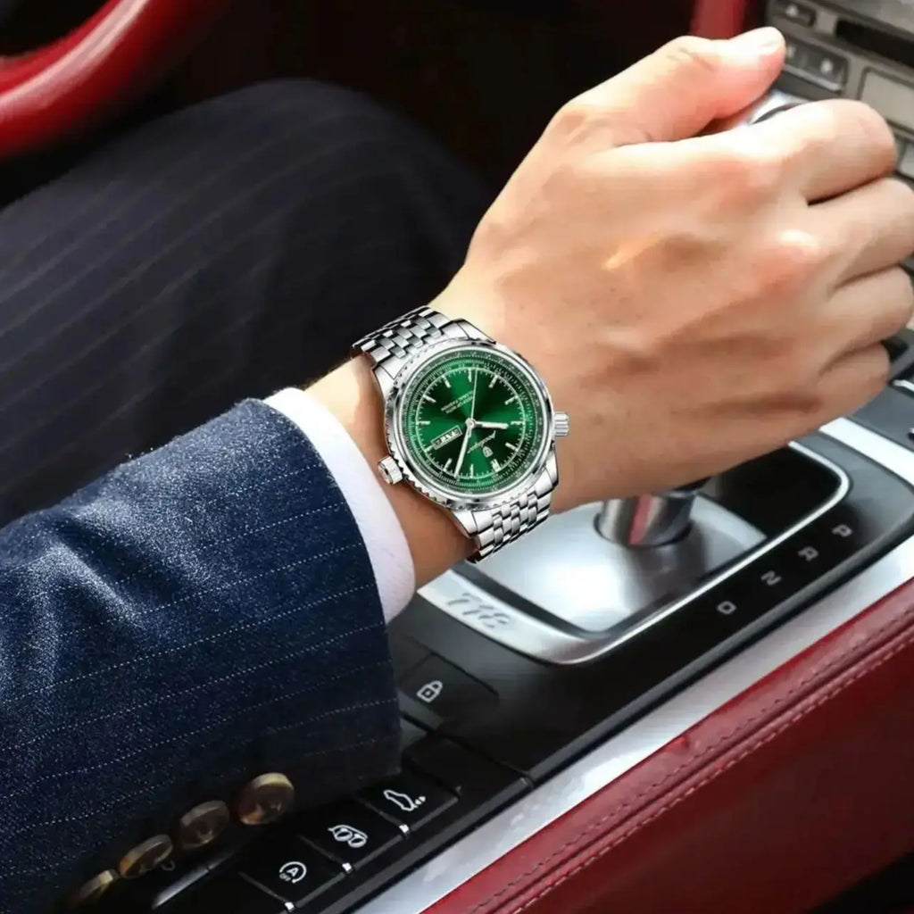 POEDAGAR Luxury Watch For Man Stainless Steel Date Week Quartz Men Clock Waterproof Luminous Military High Quality Men's Watches