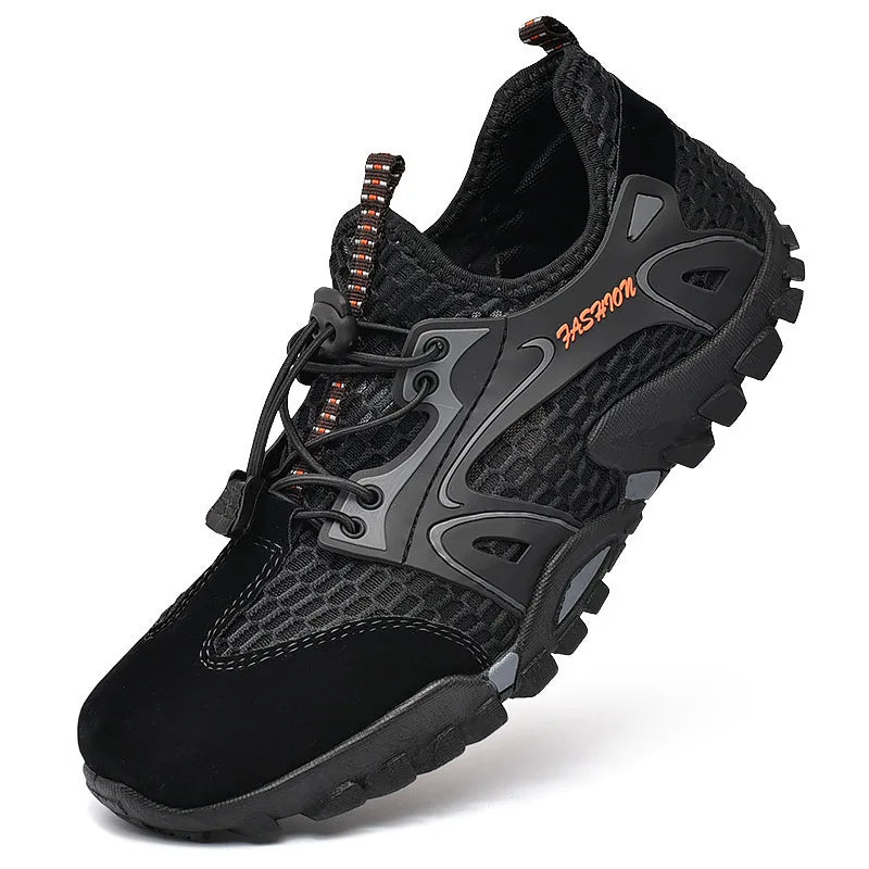 Men's Summer Sports Outdoor Casual Mesh Shoes Breathable Hiking Shoes Soft Bottom Sandals Fashionable And Comfortable