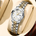 Women's Stainless Steel Dress Watch, Roman Numerals