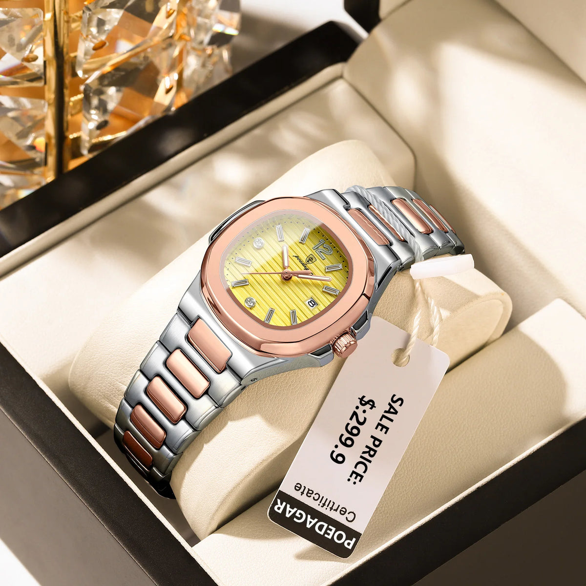 Women's Square Dial Quartz Watch