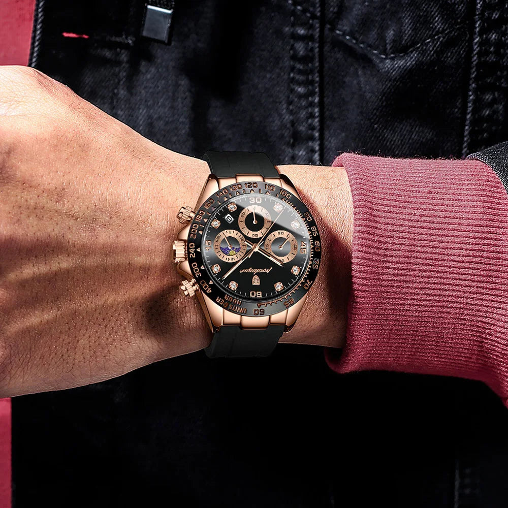 Men's Chronograph Watch, Bamboo Strap