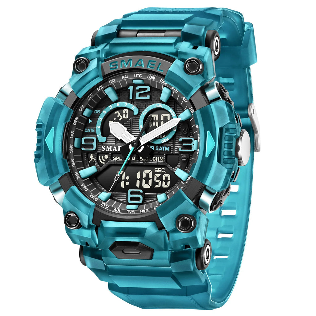 SMAEL 8099 Men's Military Digital Sport Watch - 50m Waterproof LED Backlight Alarm Stopwatch Chronograph Shockproof Gifts