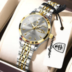 POEDAGAR Original Watch For Woman Waterproof Luminous Date Week Ladies Watch Stainless Steel Quartz Women's Watches Female Reloj