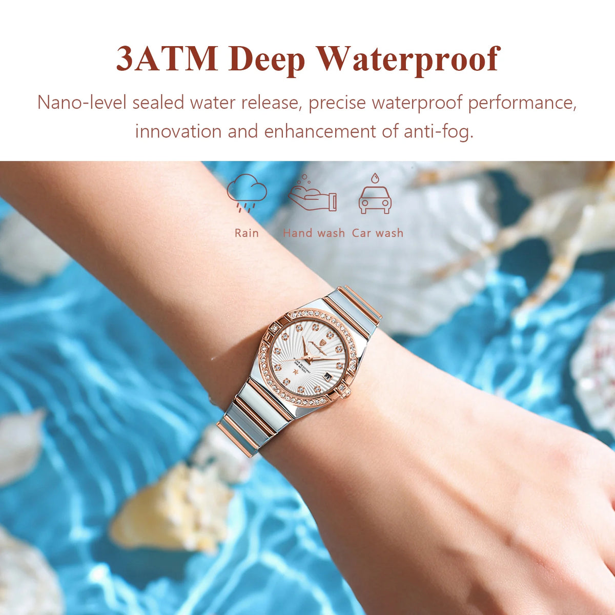Women's Stainless Steel Watch, Complete Calendar