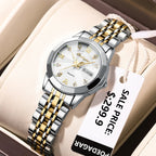 Women's Stainless Steel Dress Watch, Roman Numerals