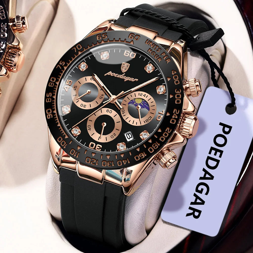 Men's Chronograph Watch, Bamboo Strap