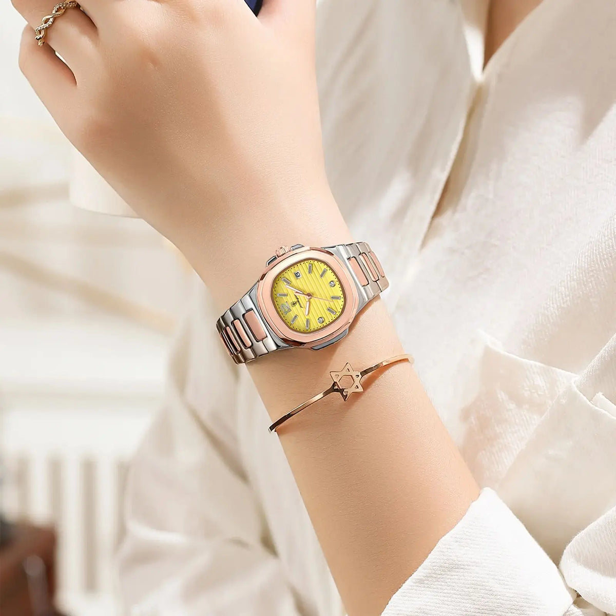 Women's Square Dial Quartz Watch