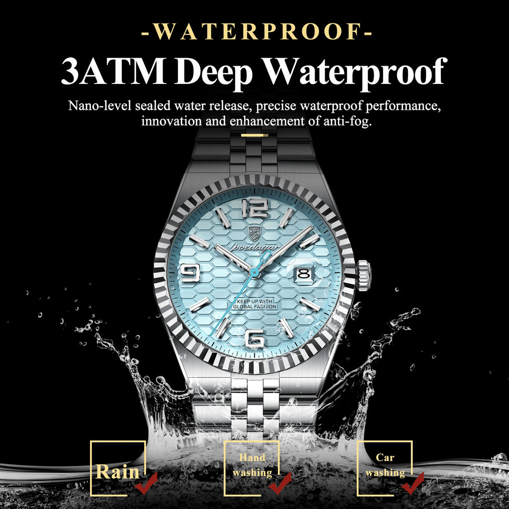 Men's Stainless Steel Sport Watch, Arabic Dial