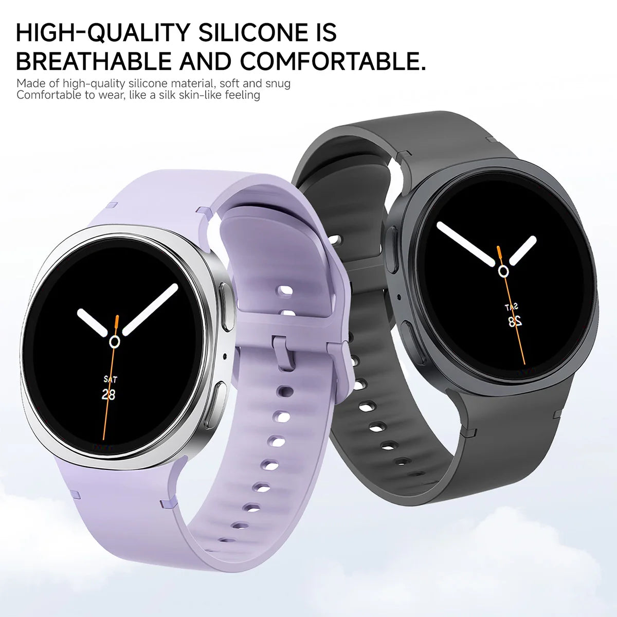 1:1 Sport Band for Samsung Galaxy watch 9 8 44mm 40mm 8 classic 46mm Wrist Replacement Belt Bracelet Correa Galaxy watch8 Straps