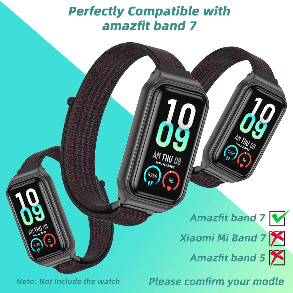 Band Strap For Amazfit Band 7 Nylon Loop Wristband For Amazfit Band 7 Bracelet Global Version Correa