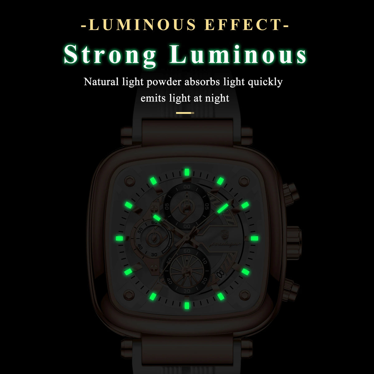 POEDAGAR Sports Watches For Men Fashion Waterproof Luminous Date Man Wristwatch Chronograph Quartz Silicone Men Watch Male Reloj