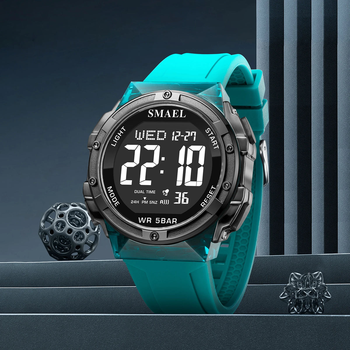 SMAEL Digital Watches LED 50m Waterproof Sport Watch 8112 Alarm Clock Digital Watch Military Army Stopwatch Men's Wristwatches