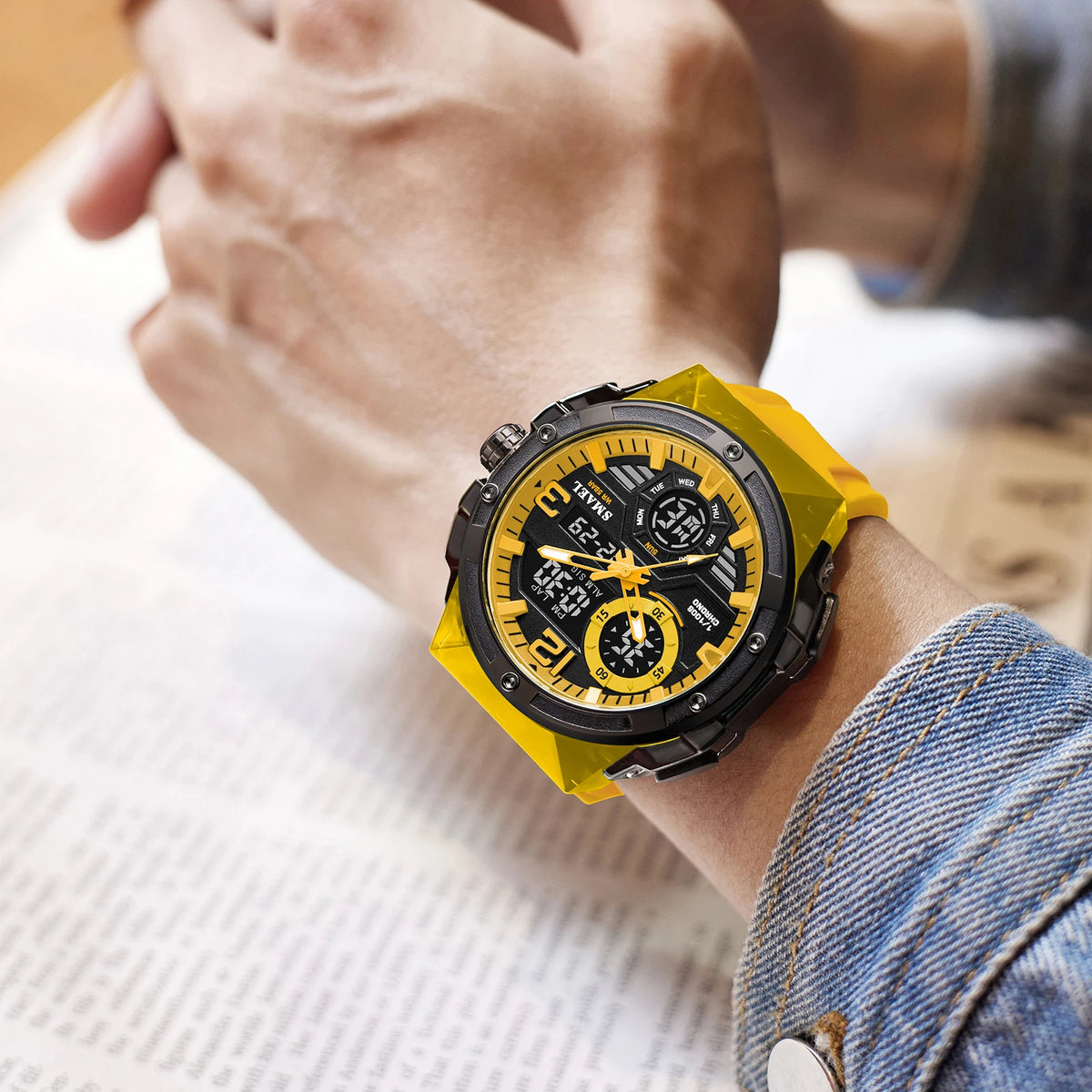 SMAEL Brand Watches 50m Waterproof Sports Watch Quartz Stopwatches 8118 Led Watches Digital Alarm Clock Men's Wristwatches Gifts