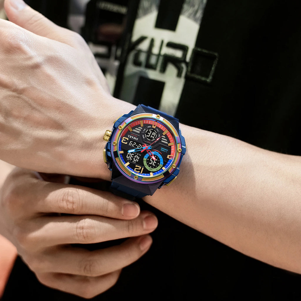 SMAEL Brand Watches 50m Waterproof Sports Watch Quartz Stopwatches 8118 Led Watches Digital Alarm Clock Men's Wristwatches Gifts