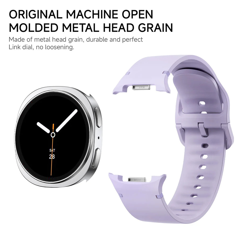 1:1 Sport Band for Samsung Galaxy watch 9 8 44mm 40mm 8 classic 46mm Wrist Replacement Belt Bracelet Correa Galaxy watch8 Straps