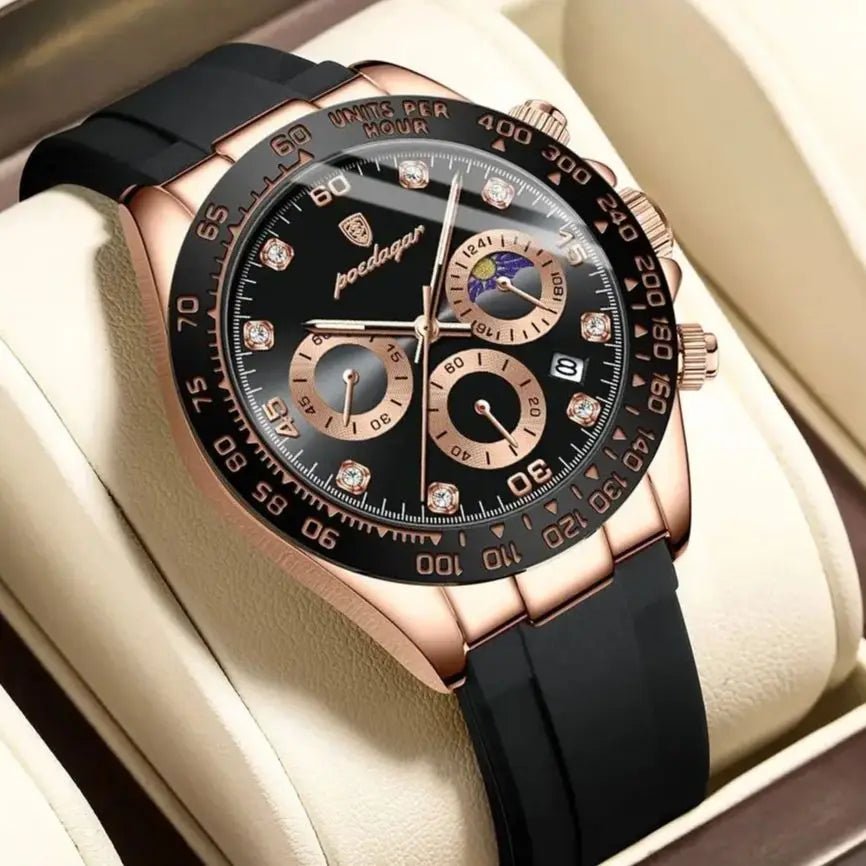 Men's Chronograph Watch, Bamboo Strap