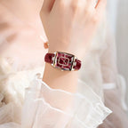 Women's Rectangle Leather Watch