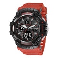 SMAEL 8079 Men's Army Green Analog Digital Dual Display Watch - 50M Waterproof LED Backlight Alarm Chronograph